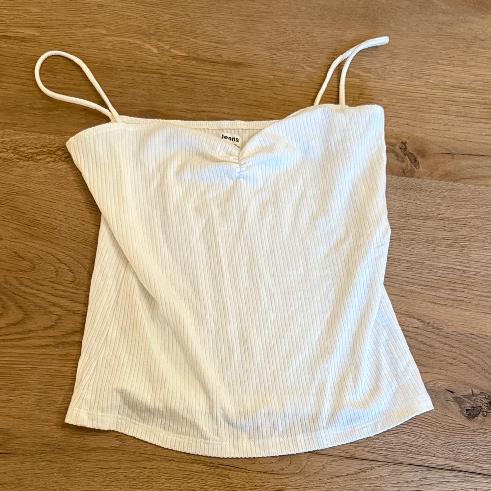 Reformation White Camisole Tank